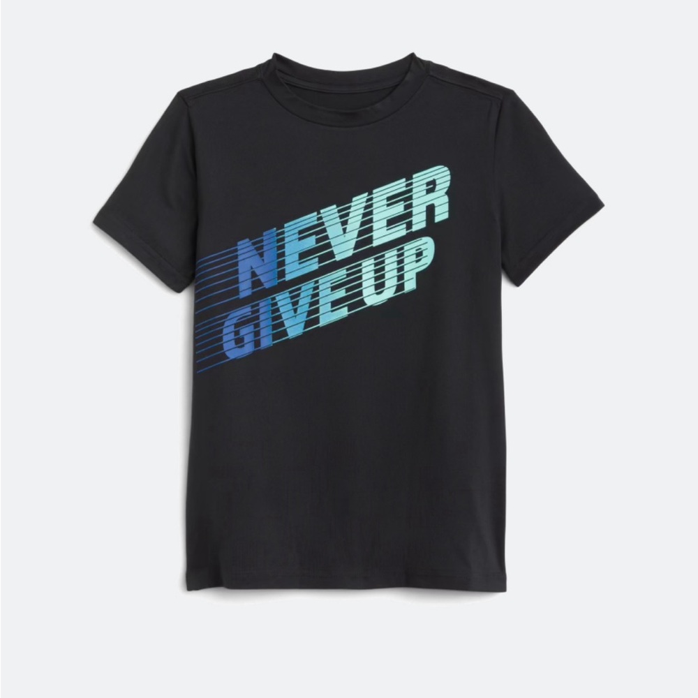 Black graphic tee, boys size large (12-14)